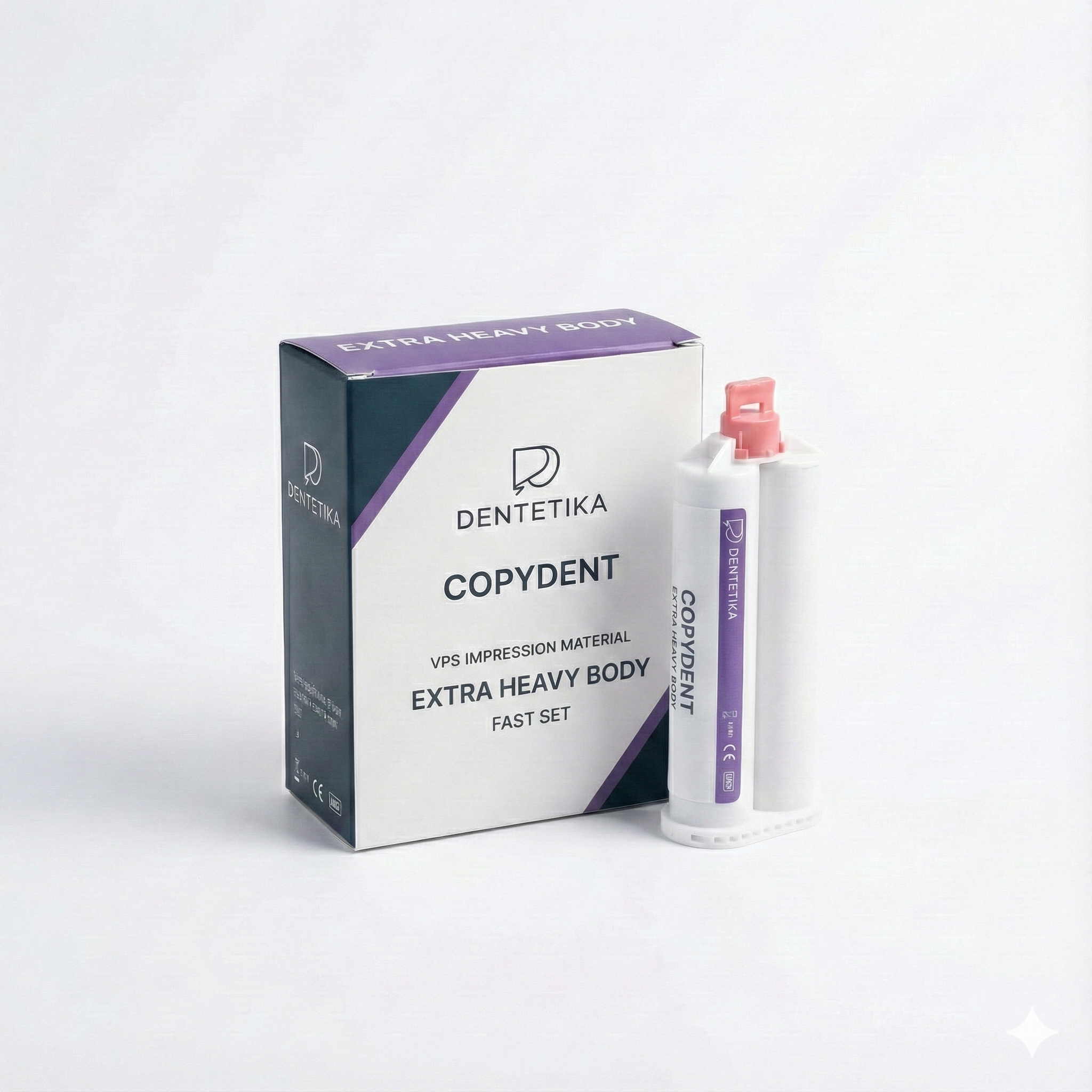Copydent Extra Heavy – Fast Set Spuitbare Silicone (4 × 50 ml cartridges)