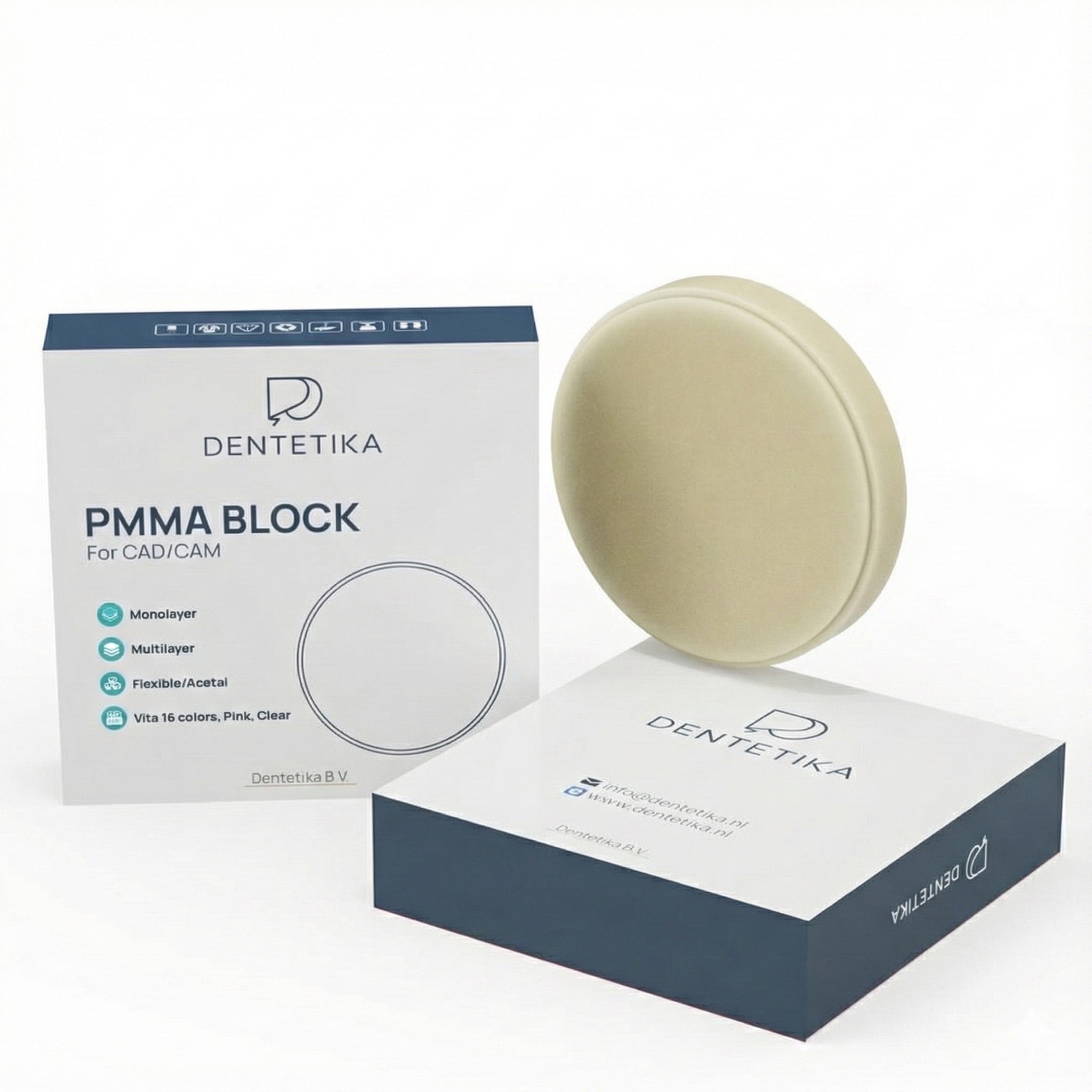 Dentetika PMMA Monolayer – Tandkleurige Freesschijf (Ø 98mm)