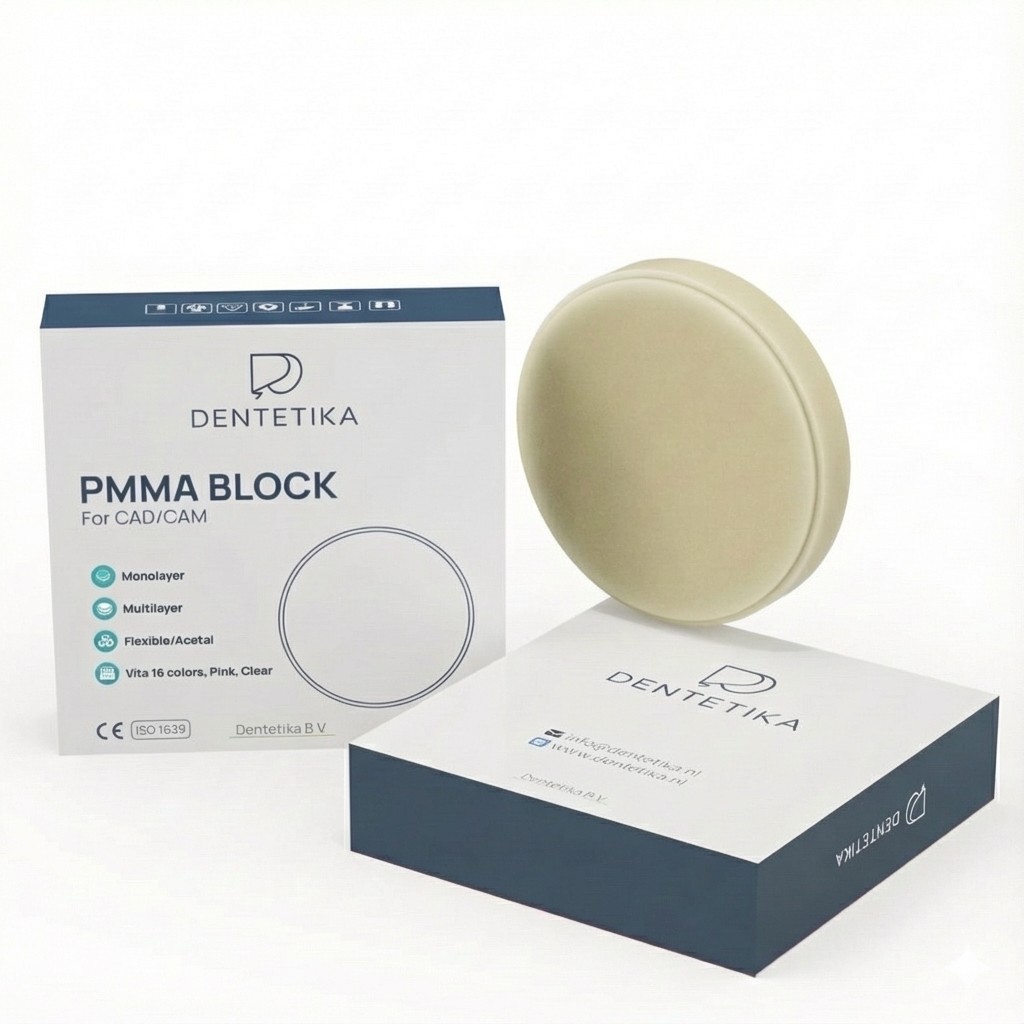 Dentetika PMMA Monolayer – Tandkleurige Freesschijf (Ø 98mm)