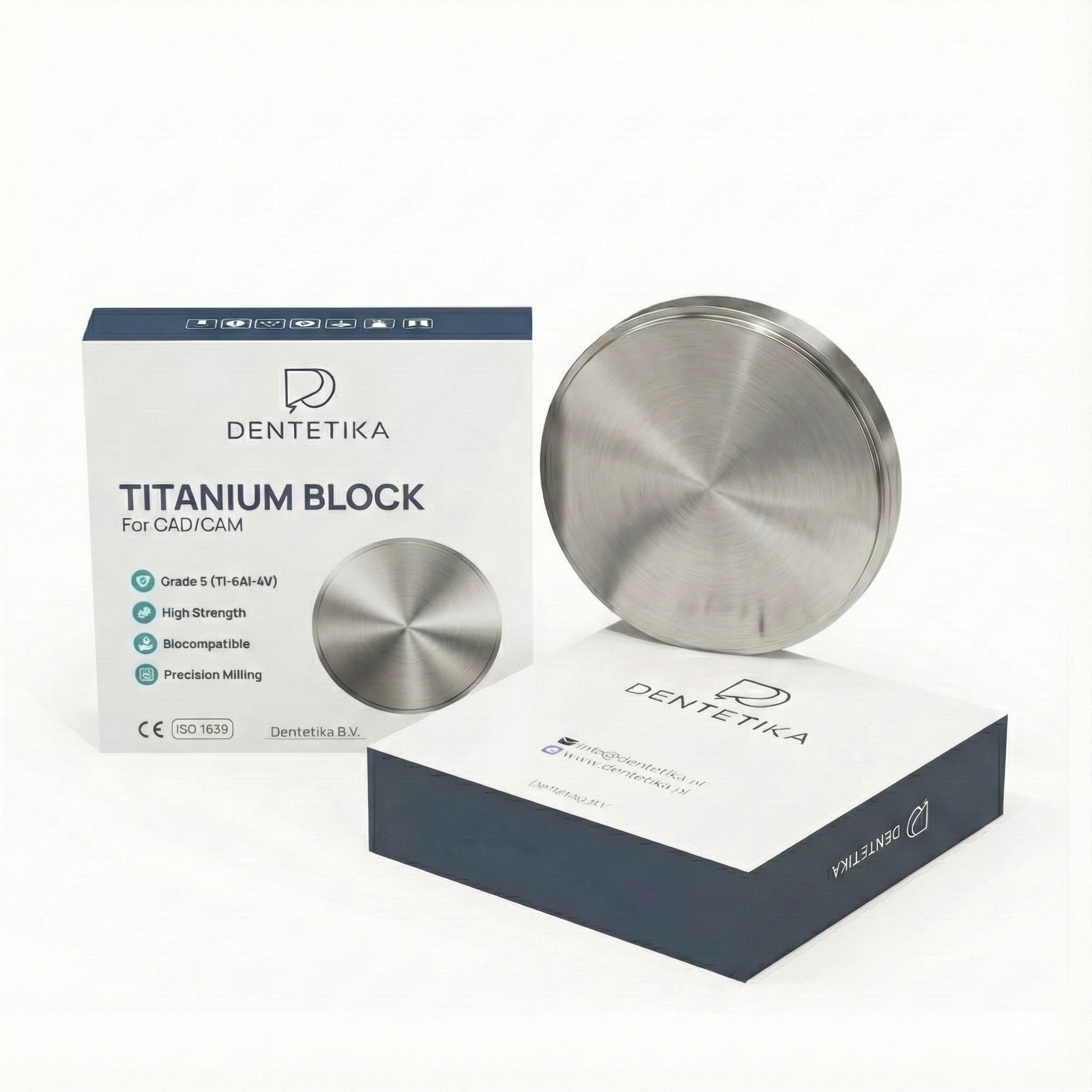 Dentetika Titanium Disc – Grade 5 (Ti-6Al-4V, Ø 98mm)